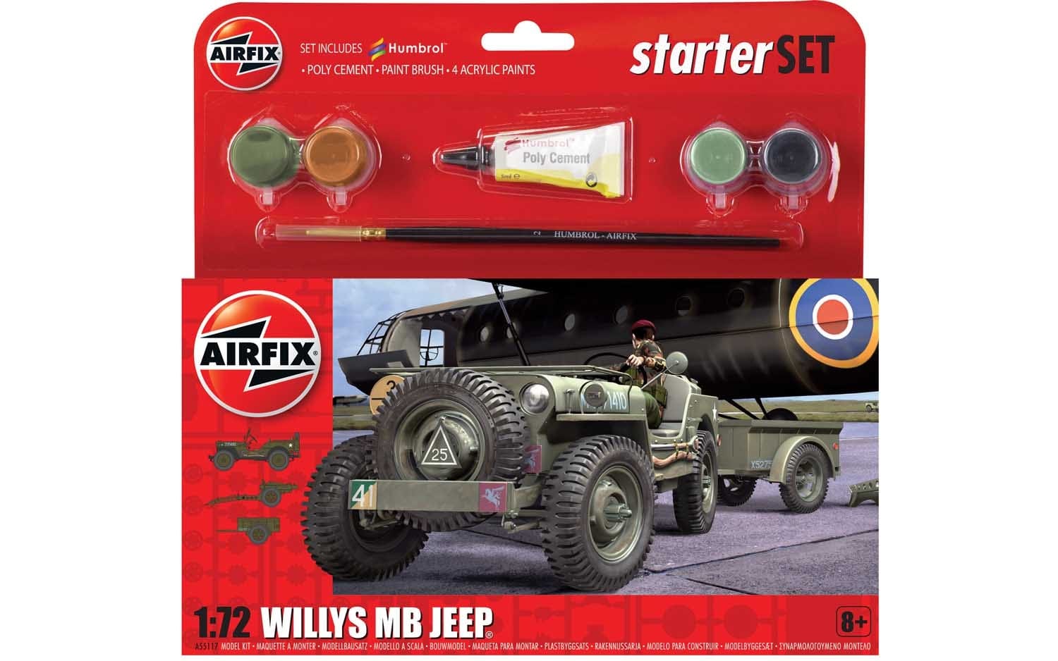 Small Starter Set Willys MB Jeep 1:72 Scale – Pace Hobbies